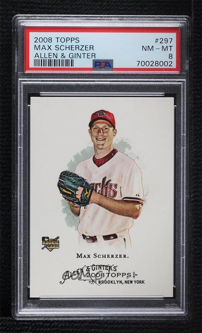 2008 Topps Allen & Ginter's Max Scherzer #297 PSA 8 Rookie RC 0hk8