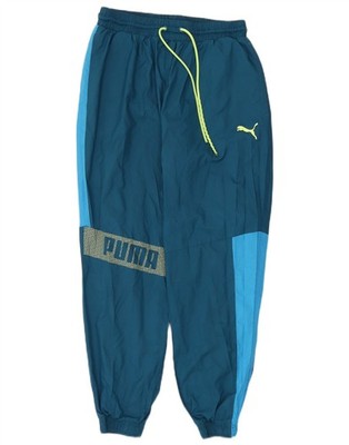 Adidas Mens Graphic Tracksuit Trousers Joggers Medium Blue Colourblock HJ01