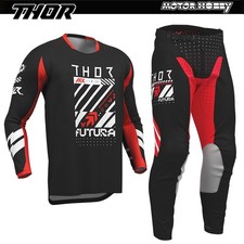COMPLETO CROSS ENDURO THOR LAUNCHMODE FUTURA NERO ROSSO