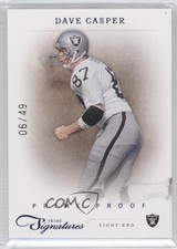 2011 Panini Prime Signatures Prime Proof Blue 6/49 Dave Casper #45 HOF 0f8