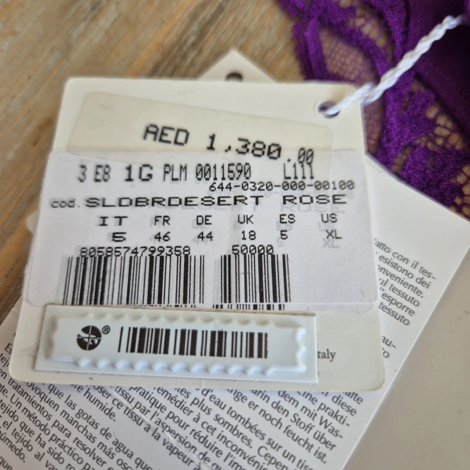 $235 La Perla Rosa Bragas Ropa Interior Bragas de Seda Talla Uk 18 Ciruela Nuevo Italiano  Foto 3 de 4