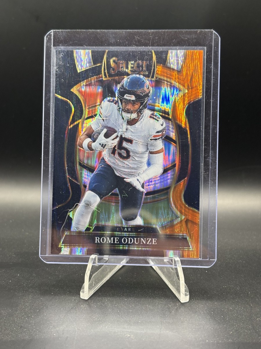 2025 Panini Select - Concourse Rome Odunze #74 Black & Orange