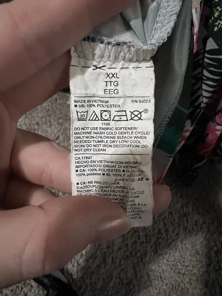 Camiseta sin mangas Old Navy Rosa y Verde Floral Activewear Talla XXL Foto 4 de 4