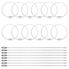 12 Pack 6" Key Ring Wire Keychain Cable Keyring Keychain Holder Clips Large L...