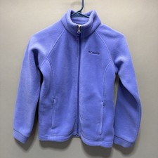 Girl  s Columbia Benton Springs Fleece Jacket, M 10/12 , Full Zip, Light Purple
