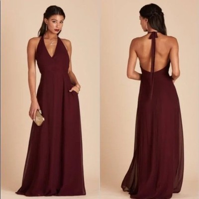 NWT Birdy Grey Moni Convertible Bridesmaid Dress in Cabernet SZ XS Formal Gown