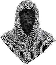 Medieval armor Chainmail Coif Armor, 18.75 Inches