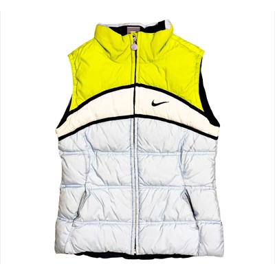 Nike Youth Puffer Vest White Neon Green Navy Kids Size XL Jacket | eBay