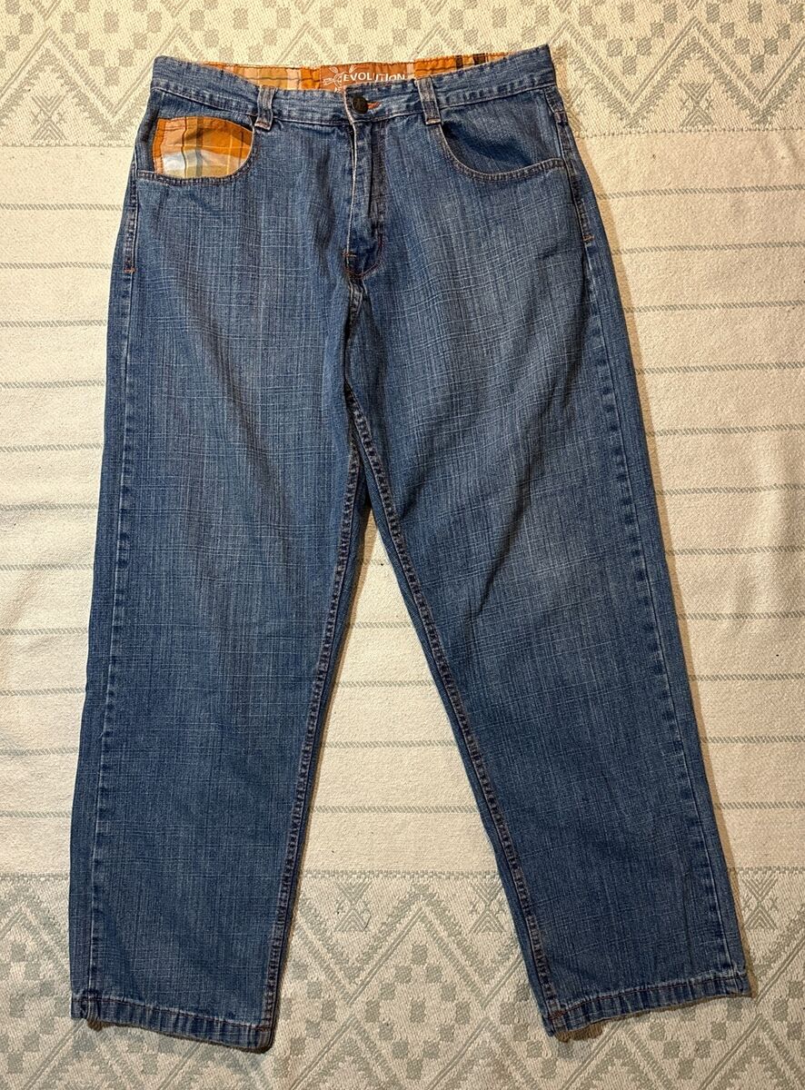 VTG Evolution In Design Baggy Skater Y2k Jeans Denim Grunge VTG Evolution In Design Baggy Skater Y2k Jeans Denim Grunge