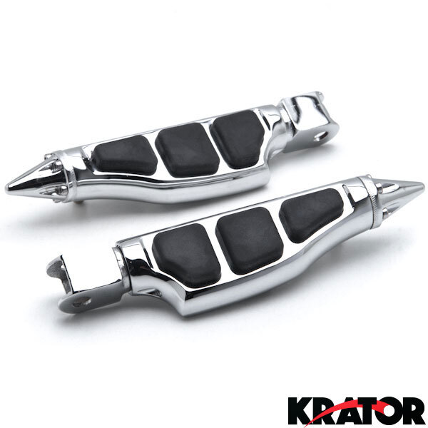 【正規品】 feet Rider Foot Rest Pegs Pair Spiked Chrome Honda Cruisers VT VTX 750