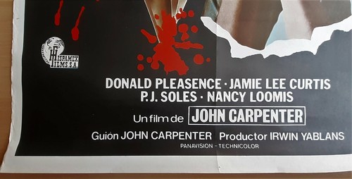 Halloween ORIGINAL Spanish '79 POSTER John Carpenter striking knives slasher art - Bild 4 von 5