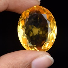 Large Yellow Citrine 74.00 CT Oval Faceted Cut Loose Gemstone Gift for Women/Her