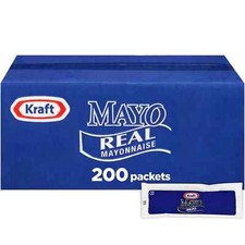 Kraft Real Mayo Mayonnaise Single Serve Pouches, 200 ct.