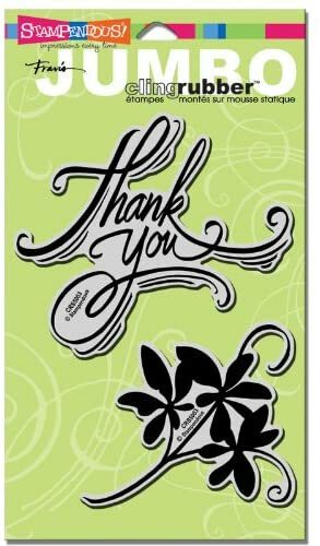 Stampendous Retired Cling Stamp Set: Jumbo Thank You CRS5003 - Picture 1 of 1