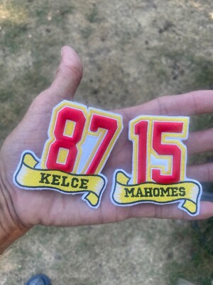 Patrick Mahomes Jersey Travis Kelce Jersey Custom Iron on 2 patch set WOW  