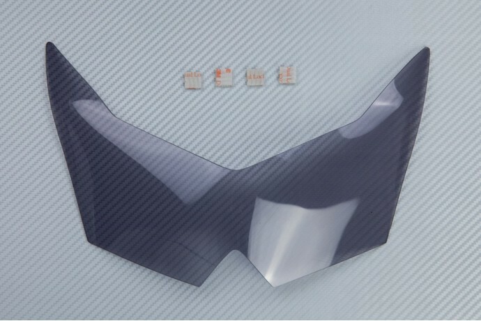 Protection phare Z1000 anti-gravillons en acrylique gris pour ZRT00B 2007-2009