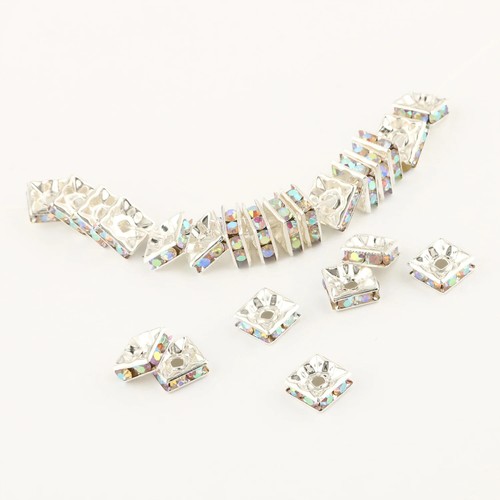 50pc/Lot 6mm 8mm 10mm AB Color Rhinestone Ball Shape Loose Beads Metal Crystal - Picture 34 of 65