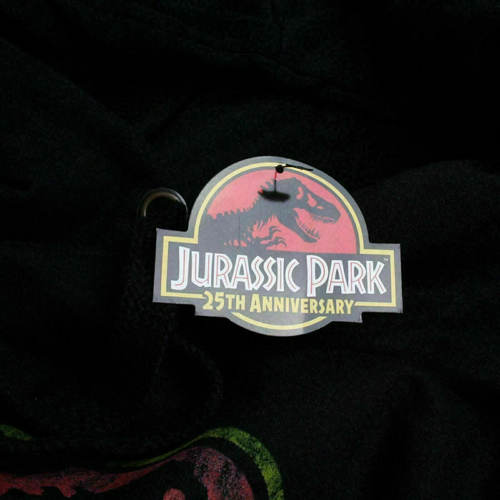 Jurassic Park Official Mens Distressed Logo Hoodie
