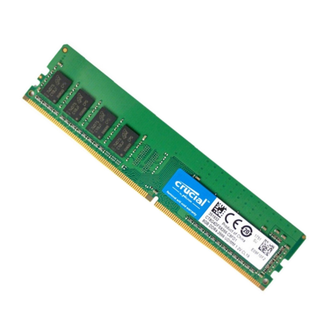 Crucial 16GB 2X8GB DDR4 2666MHz PC4-21300 288-Pins UDIMM Memory