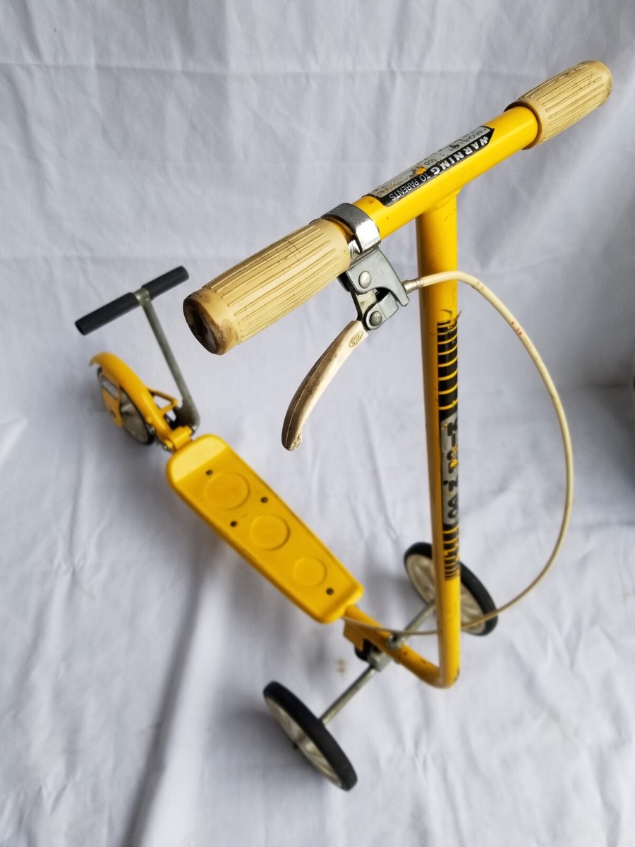 Vinatge Honda Kick 'N Go 3 Wheel Scooter Yellow Made In Japan