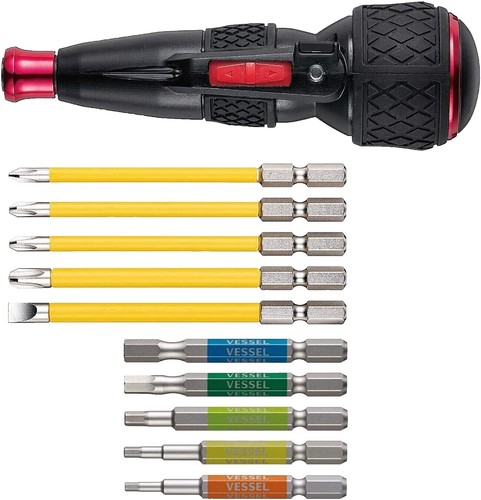 VESSEL / COLOR DRIVER BIT 2pcs SET (PH1&-5mmx65mm) / IR141565