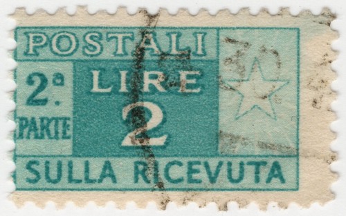 1946 - POSTAL PARCELS - Two sections, mail horn, watermark wheel - ITALY - Picture 12 of 28