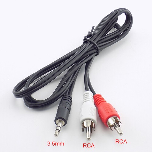 Cable de extensión de sonido estéreo macho enchufe para auriculares de 3,5 mm a 2 RCA - Imagen 2 de 9
