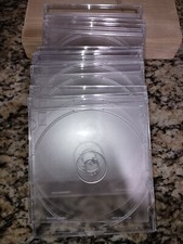 10 Slim 5.2mm Single CD Disc Storage Jewel Case Clear Cover  extra bonus case