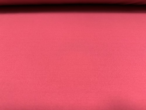Ottoman Fine Rib Stretch Double Jersey Fabric, Per Metre - Plain - Cerise Pink - Picture 3 of 3