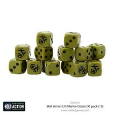 US Marine Corps d6 Pack - x16 Dice - Warlord Games - NIB