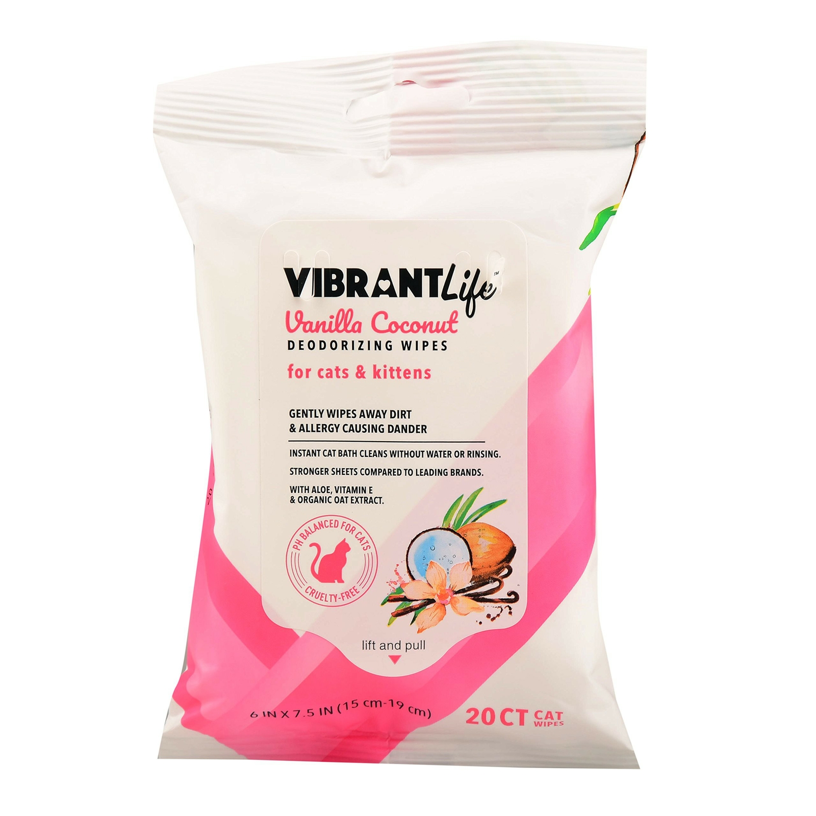 Vibrant Life Deodorizing Cat Wipes, one pack of 20 wipes eBay