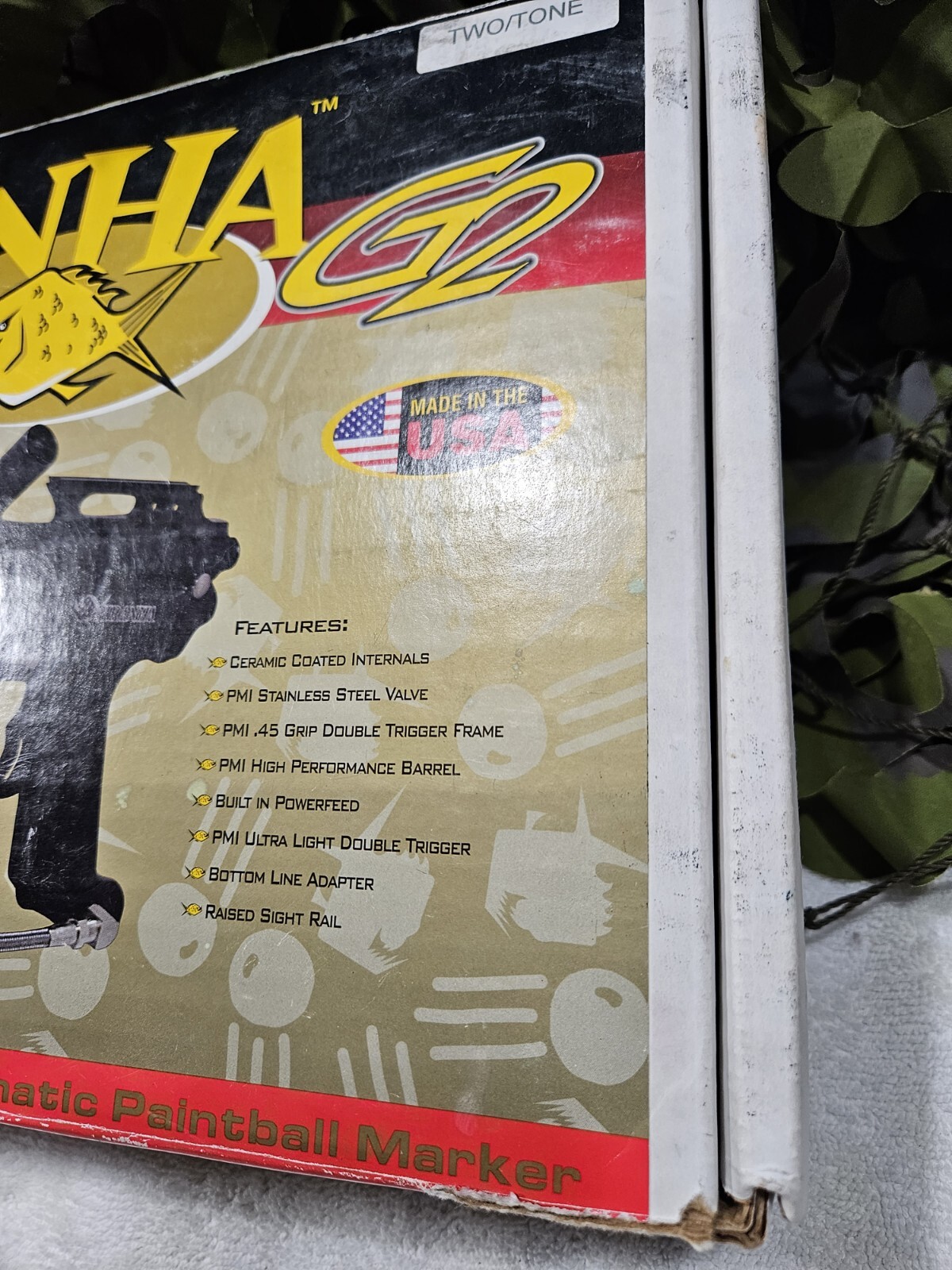 IOB Piranha Silver Blue Fade Bottomline Paintball Gun Spyder Barrel New