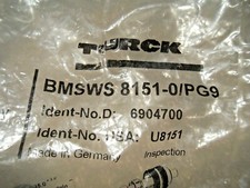 Turck BMSWS 8151-0/Pg9 Eurofast Wireable Connector