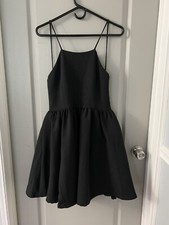 Women Lulu’s Black Mini Fit And Flare Backless Dress Party Size Large L