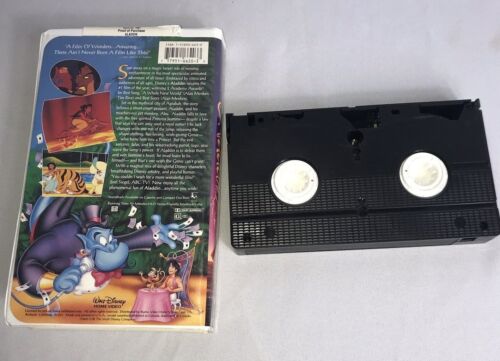 Walt Disney Aladdin VHS Videoband schwarz diamant Klassiker - Bild 2 von 2