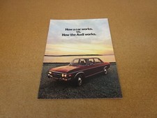 1971 Audi 100 Ls Super 90 Deluxe Sales Brochure 24 Pg Original Literature