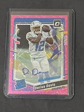 2023 Panini Donruss Optic Derius Davis Rated Rookie Auto Pink Velocity 22/50