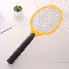 Electric Mosquito Fly Swatter Zapper Killer Bug Insect Racket Handheld Yellow