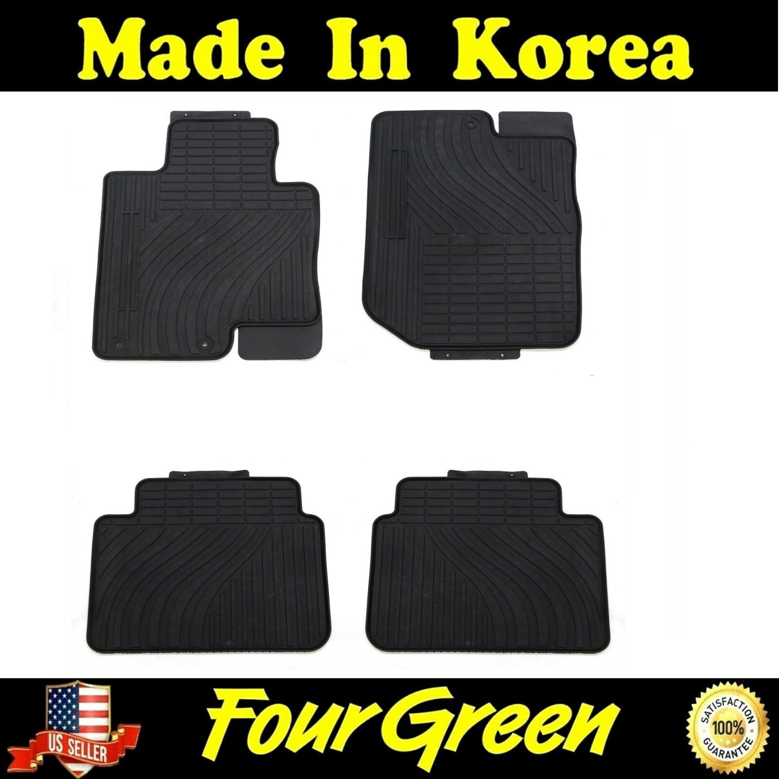 Black All Weather Floor Mats for 20112015 KIA Optima 4PCS Set ⭐⭐⭐⭐⭐