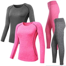 Women Winter Thermal Underwear Soft Lined Long Johns Base Layer Top/Bottom/Set