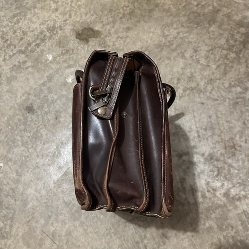 Tusting Levenger Brown England Large Brief Bag Shoulder Bag Read - Picture 7 of 20