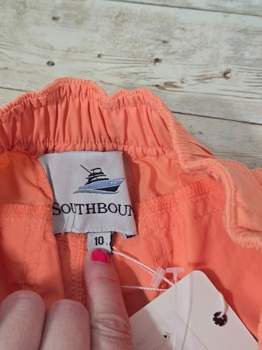 NWT Boys Youth Size 10 South Bound Swim Trunks Coral Orange - Picture 6 of 8
