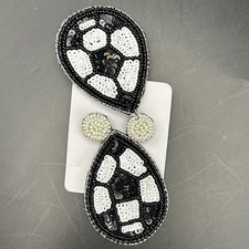 Soccer Earring, Sport Earrings, Beaded Earrings, Gift ideas, Spring Earrings