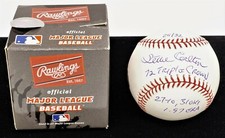 STEVE CARLTON 72 Triple Crown AUTO Baseball 4 Inscriptions TriStar MLB COA 25/32