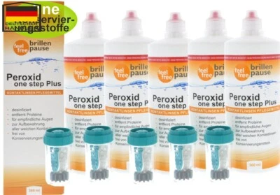 EYE & LENSES GMBH & CO. KG Peroxid one step Plus Kontaktlinsen Pflegemittel (5x 360ml)