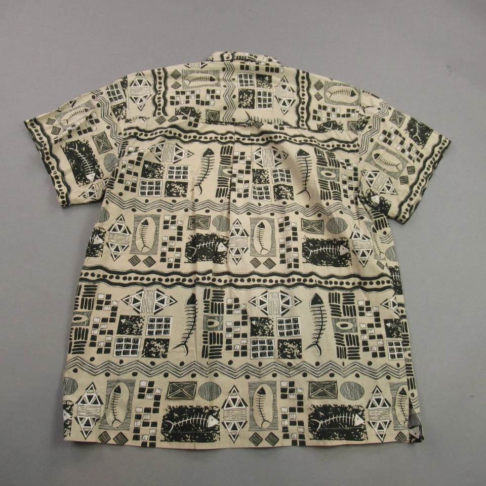 Joe Marlin Shirt Mens Medium Short Sleeve Button Front Hawaiian Fish Beach - Image 4 of 4