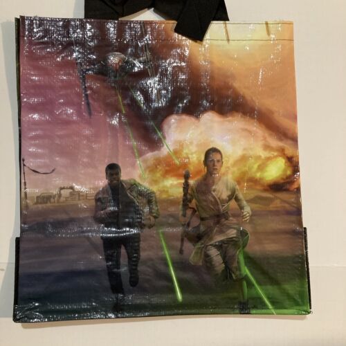 Tesco Star Wars Force Awakens Tote Bag Rey BB8 Finn C3P0 R2D2 Jakku Tie Fighter - Afbeelding 1 van 8