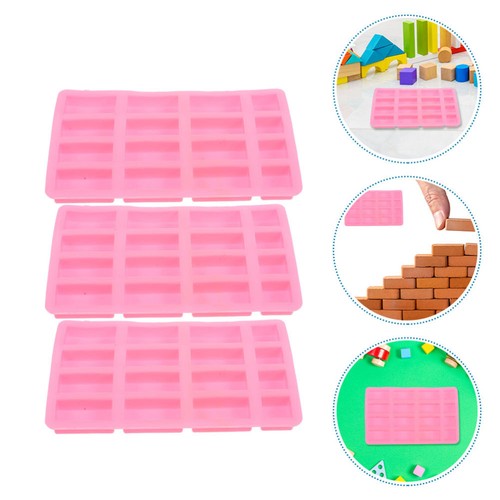3pcs Sand Table Making Mold Miniature Brick DIY Mold Silicone Mold