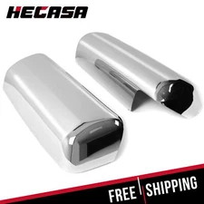 For Peterbilt 567 587 Door Mirror Cover Caps Pair Right and Left Side Chrome