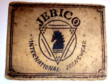 Vintage Jerico International Jeanswear Leather Tag Patch Badge Crest